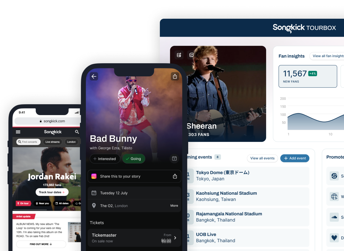 Songkick for Android, Songkick for iOS, Spotify integration